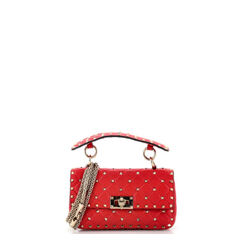 Valentino Garavani Rockstud Spike Flap Bag Quilted Leather Small