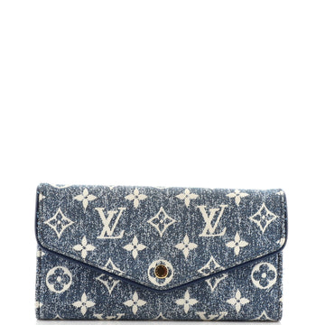 Louis Vuitton Sarah Wallet NM Monogram Jacquard Denim