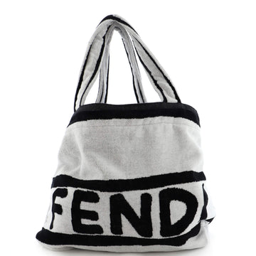 Fendi Logo Convertible Beach Towel Tote Terry Cloth