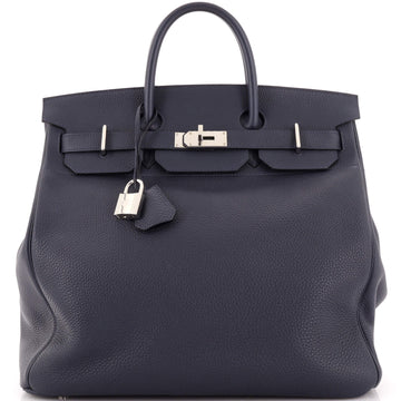 Hermes HAC Birkin Bag Blue Togo with Palladium Hardware 40