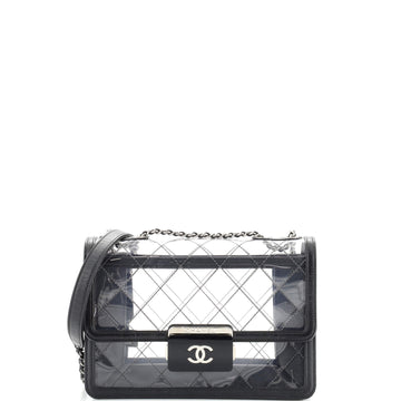 Chanel Beauty Lock Flap Bag Quilted PVC With Lambskin Large