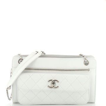 Chanel Front Pocket Camera Bag Quilted Calfskin Medium
