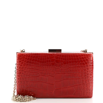 Valentino Garavani Convertible Frame Clutch Alligator Small