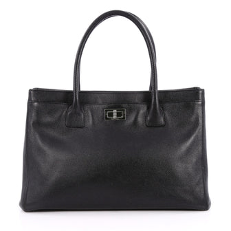 Chanel Reissue Cerf Executive Tote Leather Medium Black