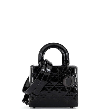 Christian Dior Lady Dior Bag Cannage Quilt Patent Small