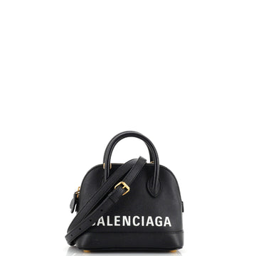 Balenciaga Logo Ville Bag Leather XXS