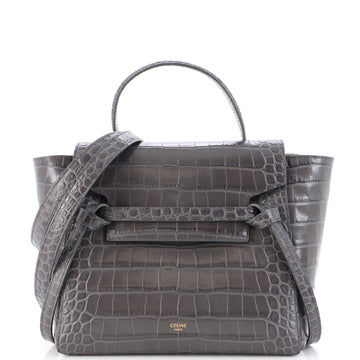Celine Belt Bag Crocodile Embossed Leather Micro