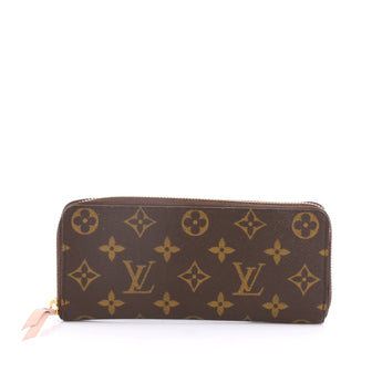 Louis Vuitton Clemence Wallet Monogram Canvas Brown