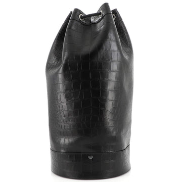Celine Sailor Bag Crocodile Embossed Leather Large