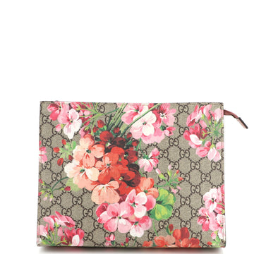 Gucci Toiletry Pouch Blooms Print GG Coated Canvas Large