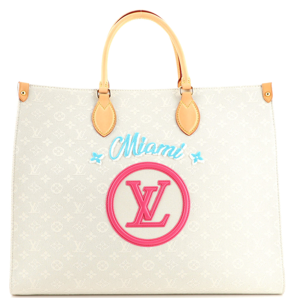 Louis Vuitton OnTheGo Tote Limited Edition Cities Monogram Jacquard and  Tuffetage Canvas GM Neutral 2067091