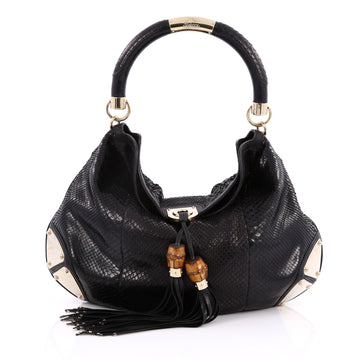 Gucci Indy Hobo Python Large Black 2067102