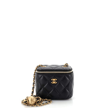 Chanel Pearl Crush Vanity Case with Chain Quilted Lambskin Mini