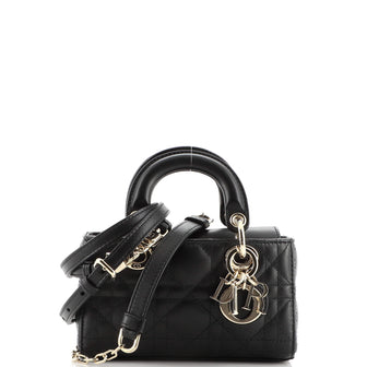 Dior Lady D-joy Micro Bag Black Cannage Lambskin - Women