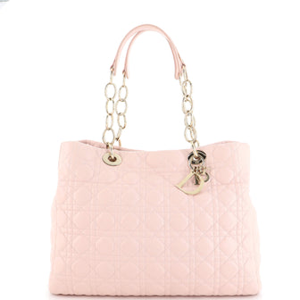 Christian Dior Soft Chain Tote Cannage Quilt Lambskin Large
