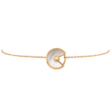Cartier Amulette de Cartier Bracelet 18K Yellow Gold with Diamond and Mother of Pearl XS