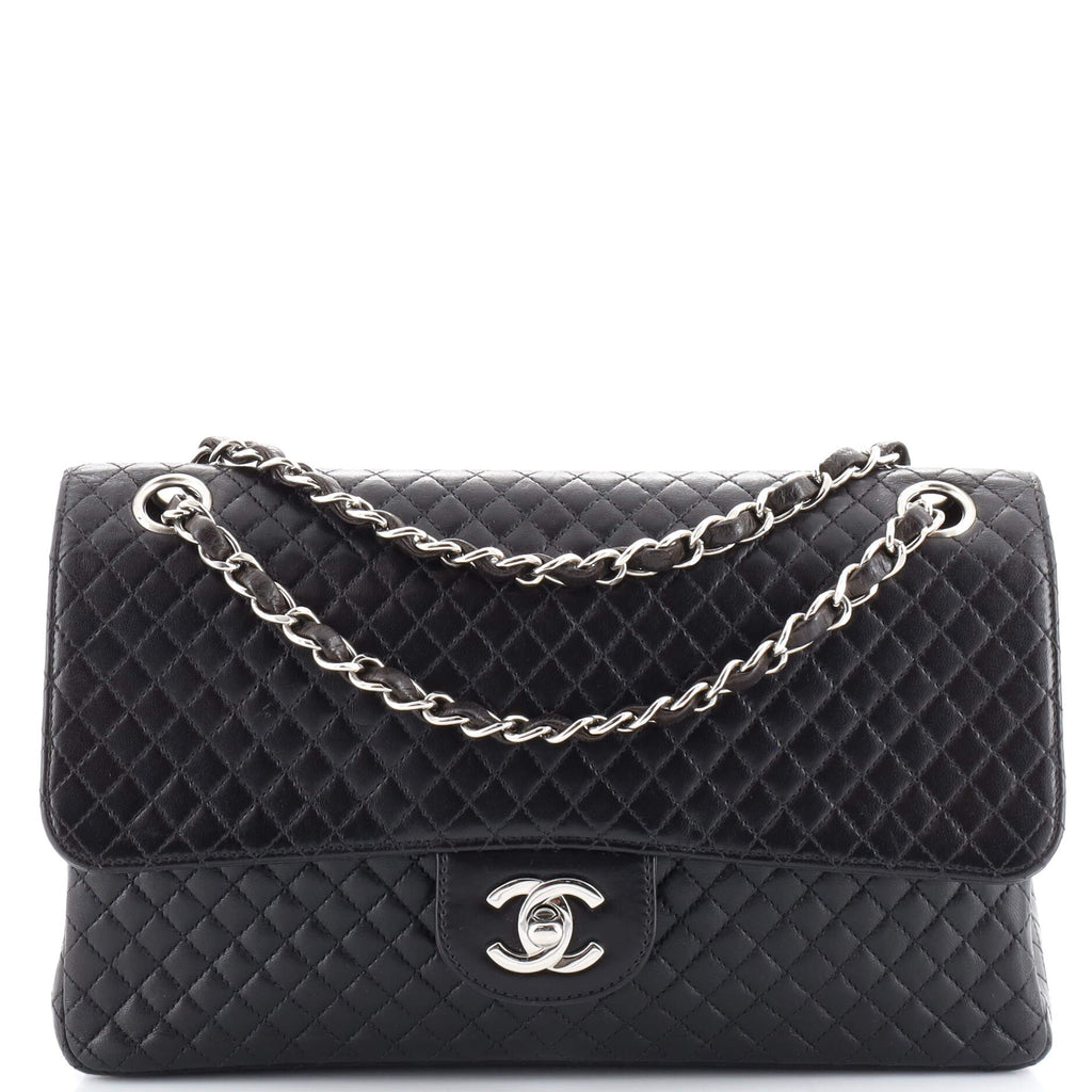 Chanel Vintage Classic Single Flap Bag Micro Quilted Calfskin Medium Black  20676828