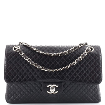 Chanel Vintage Classic Single Flap Bag Micro Quilted Calfskin Medium