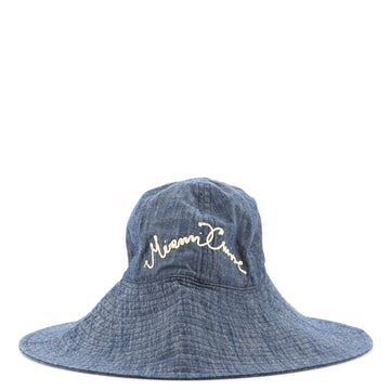 Chanel Sun Hat Embroidered Denim