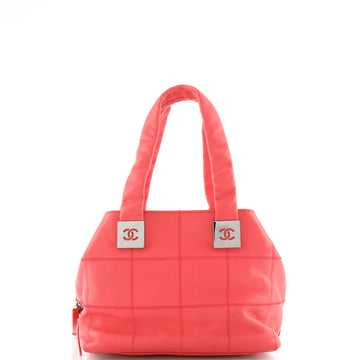 Chanel Square Stitch Satchel Quilted Caviar Small