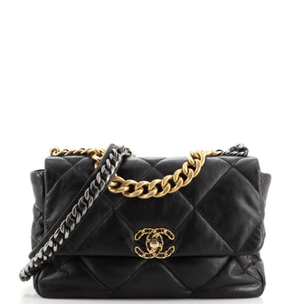 Chanel 19 Flap Bag Quilted Leather Large