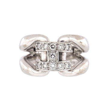 Hermes History Ring 18K White Gold and Diamonds