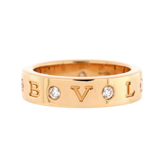 Bvlgari Roman Sorbets Band Ring 18K Rose Gold and Diamonds