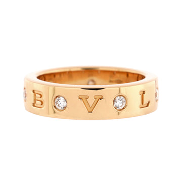Bvlgari Roman Sorbets Band Ring 18K Rose Gold and Diamonds
