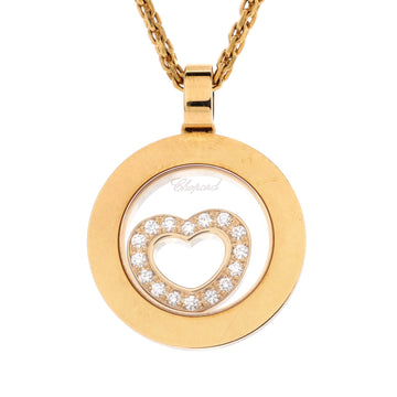 Chopard Happy Spirit Floating Heart Pendant Necklace 18K Yellow Gold with Diamonds