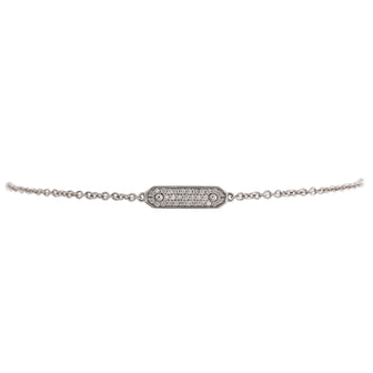Tiffany & Co. Tag Chain Bracelet 18K White Gold and Diamonds