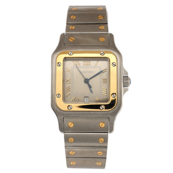 Cartier Santos de Cartier Galbee Quartz Watch Stainless Steel and Yellow Gold 29