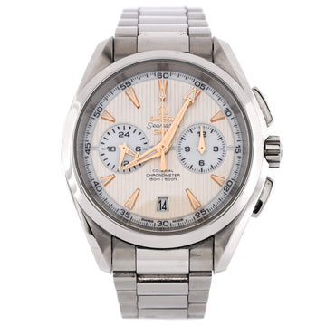 Omega Seamaster Aqua Terra 150M Co-Axial Chronometer GMT Chronograph Automatic Watch Stainless Steel 43