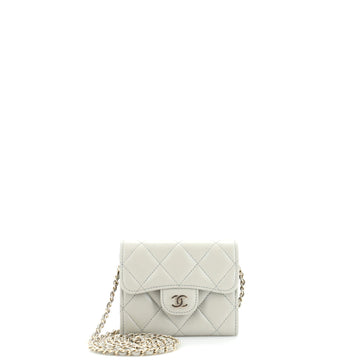 Chanel Classic Flap Card Holder on Chain Quilted Lambskin Mini
