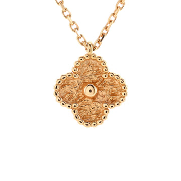 Van Cleef & Arpels Sweet Alhambra Pendant Necklace 18K Rose Gold