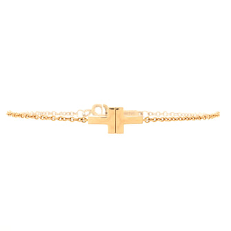 Tiffany & Co. T Double Chain Bracelet 18K Rose Gold Medium