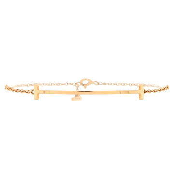Tiffany & Co. T Smile Chain Bracelet 18K Rose Gold Medium