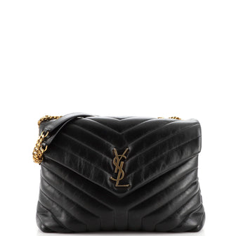 Saint Laurent LouLou Shoulder Bag Matelasse Chevron Leather Medium