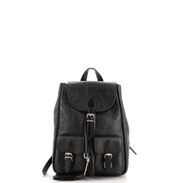 Saint Laurent Festival Backpack Crocodile Embossed Leather Small