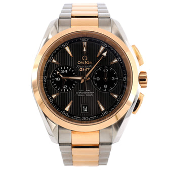 Omega Seamaster Aqua Terra 150M Co-Axial Chronometer GMT Chronograph Automatic Watch Stainless Steel and Rose Gold 43