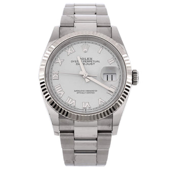 Rolex Oyster Perpetual Datejust Automatic Watch Stainless Steel and White Gold 36