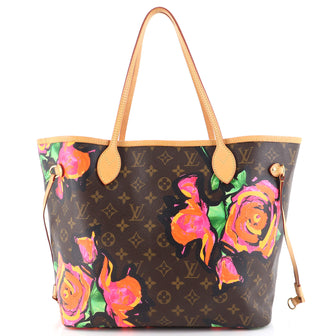 Louis Vuitton Neverfull Tote Limited Edition Monogram Roses MM