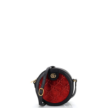 Gucci Ophidia Round Shoulder Bag GG Velvet Mini