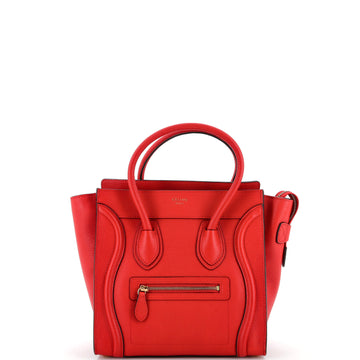 Celine Luggage Bag Grainy Leather Micro