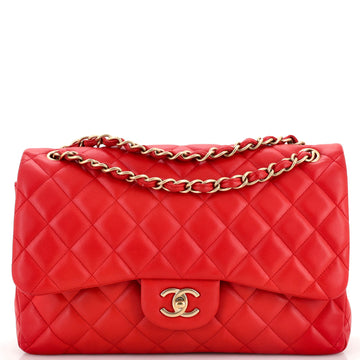 Chanel Classic Double Flap Bag Quilted Lambskin Jumbo