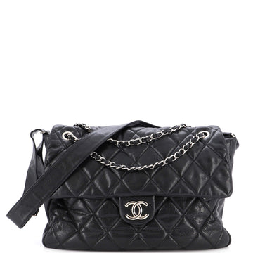 Chanel Stretch Spirit Messenger Bag Quilted Glazed Caviar Maxi