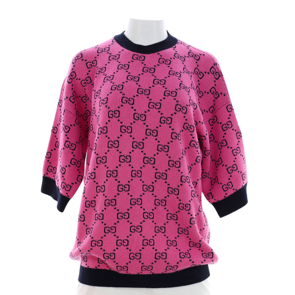 Gucci Pink Gucci Logo Sweater Womens Gucci Pink Gucci Pailletten