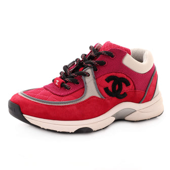 Chanel Women's CC Low-Top Sneakers Suede and Fabric