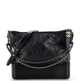 Chanel Gabrielle Hobo Quilted Aged Calfskin Large Black 2051412