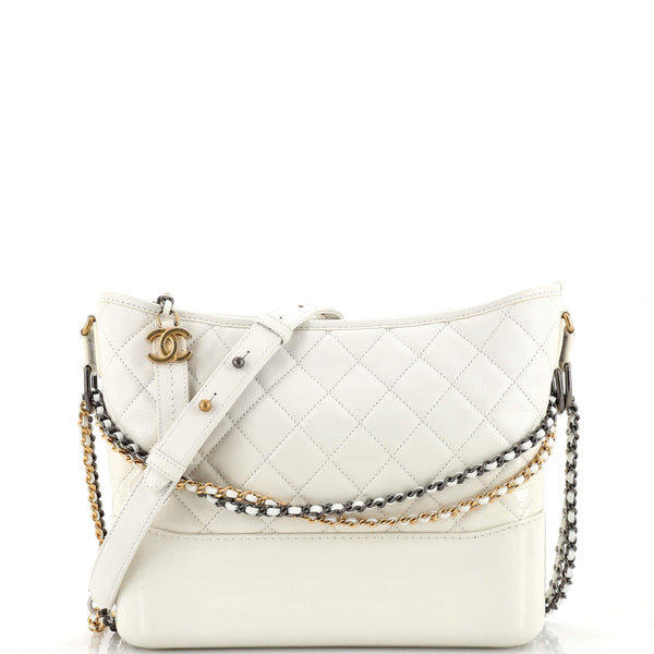 Gabrielle Hobo Quilted Goatskin and Patent Medium