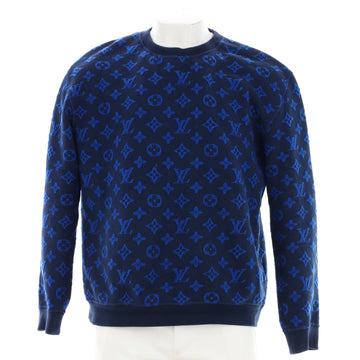 Louis Vuitton Men's Crewneck Sweater Cotton and Acrylic Blend Monogram Jacquard